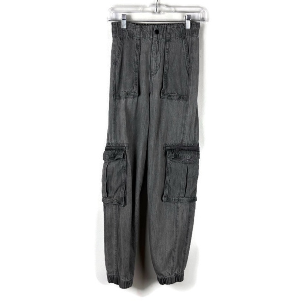All Saints Kid’s Cargo Jogger Denim Jeans in Asphalt Gray